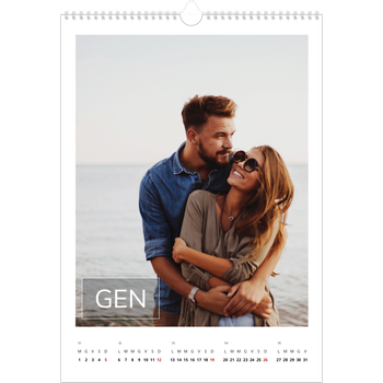 Calendario personalizzato A3 — Data in sovraimpressione