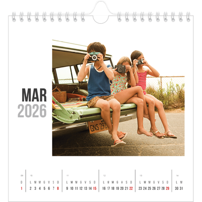 Calendari quadrati — Testo abbreviato [Marzo]