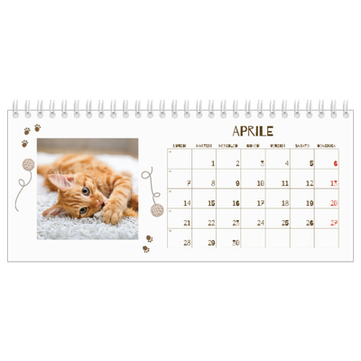 Calendari da tavolo — Gattino giocherellone [Aprile]