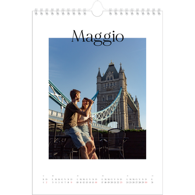 Calendario personalizzato A4 — Il mio diario di viaggio [Maggio]