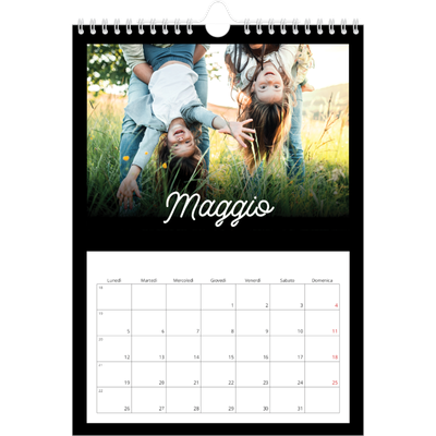 Calendario personalizzato A4 — Minimale nero [copertina]