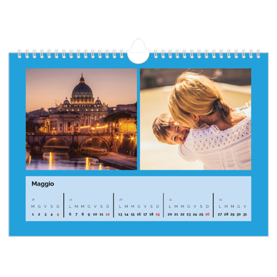 Calendario fotografico A4 — Luminoso e vivace [copertina]