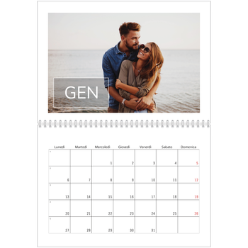 Calendario A4 Doppio — Data in sovraimpressione