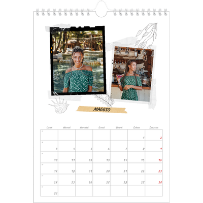 Calendario personalizzato A4 — Album ricordi con stile [Maggio]
