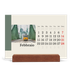 Calendario con supporto in legno orizzontale  — Vedute del mondo [Febbraio]