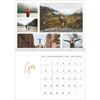 Calendario A4 Doppio — Testo scarabocchiato