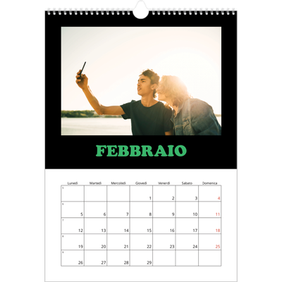 Calendario A3 verticale — Tipo divertente [Febbraio]