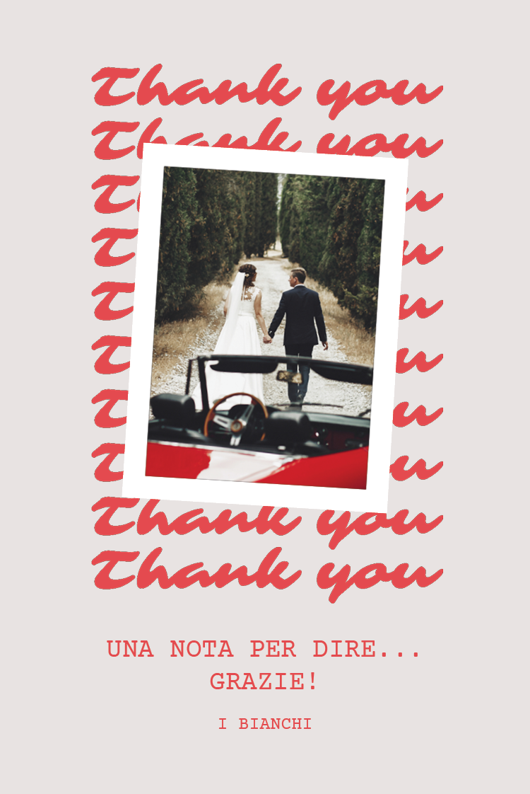 Biglietti di ringraziamento — Firmato in cremisi