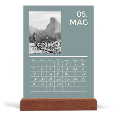 Calendario con supporto in legno verticale  — Contemporaneo [copertina]