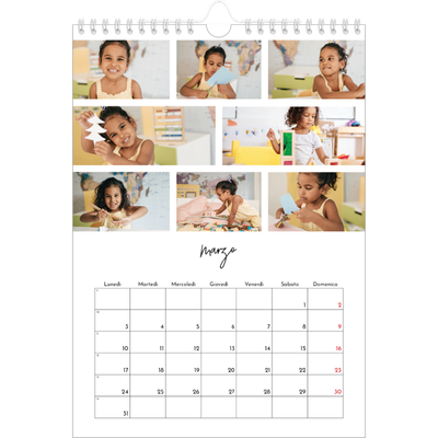 Calendario personalizzato A4 — Disposizioni fotografiche [Marzo]