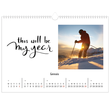 Calendario Fotografico A3 Orizzontale — Citazioni
