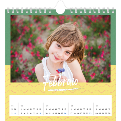 Calendari quadrati — Colore e motivo [Febbraio]