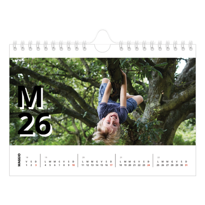 Calendario fotografico A5 — Stile lettera [copertina]