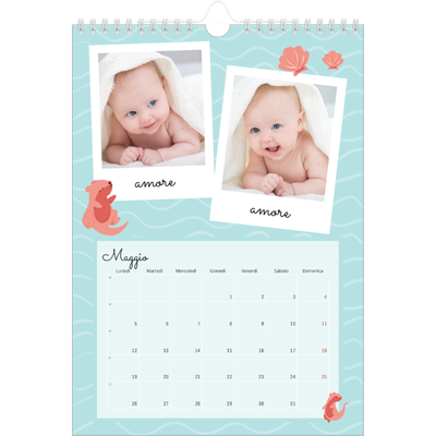 Calendario personalizzato A4 — Animali carini [copertina]