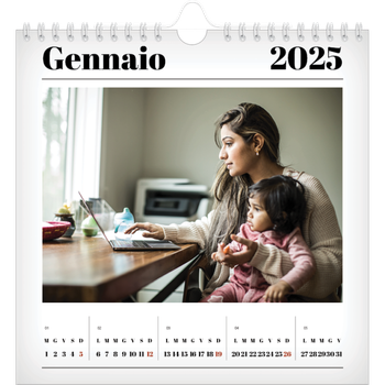 Calendario Fotografico Quadrato — Fresco di stampa