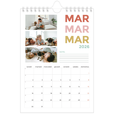 Calendario fotografico A5 — Tipo colorato [Marzo]