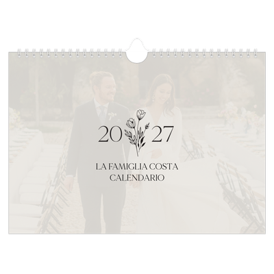 Calendario fotografico A4 — Iniziali in fiore [copertina]