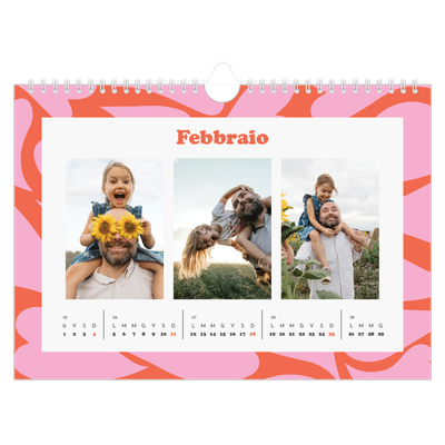 Calendario fotografico A4 — Giocando con i motivi [Febbraio]