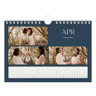 Calendario fotografico A5 — Ardesia e grazie [Aprile]