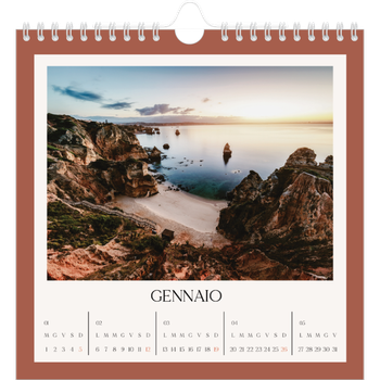 Calendario Fotografico Quadrato — Colori classici