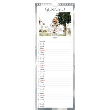Calendario da cucina (15 x 40 cm) — Effetto pennello