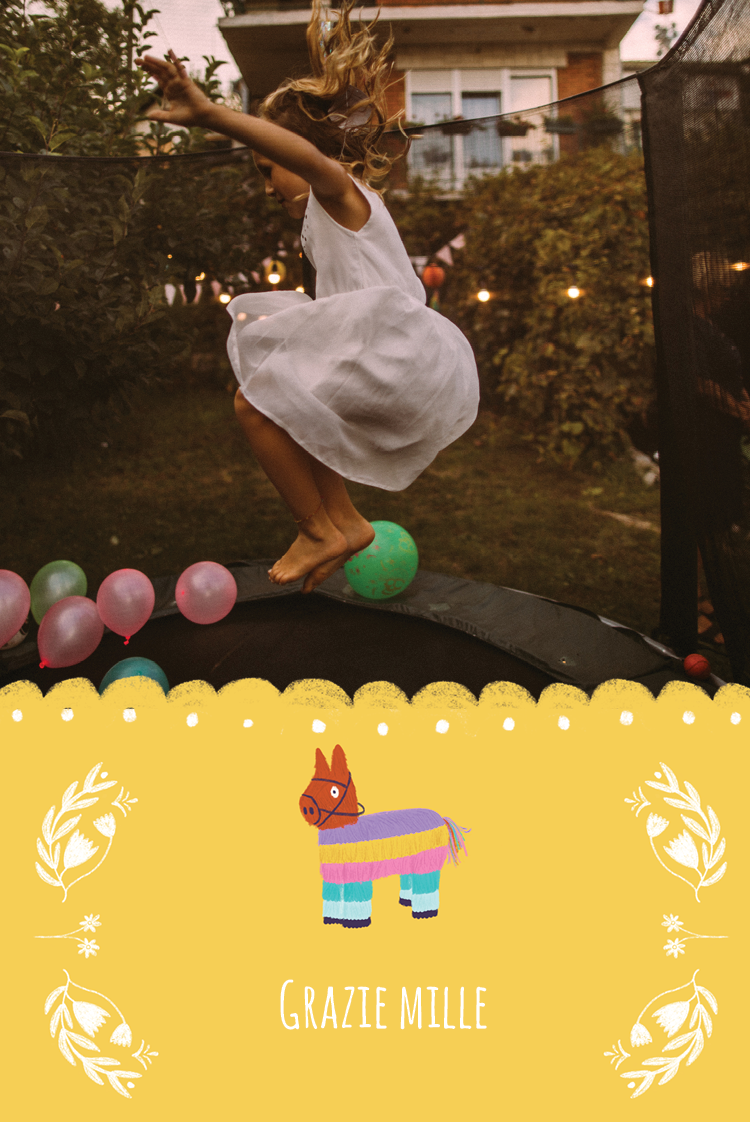 Biglietti di ringraziamento — Piñata party