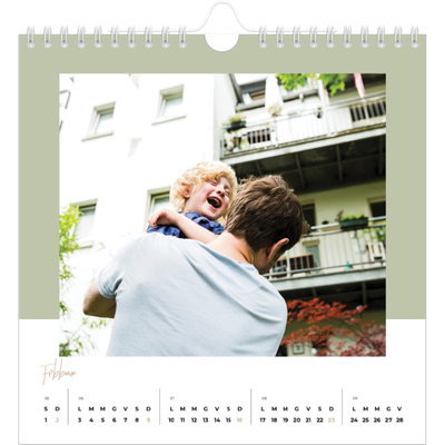 Calendari quadrati — Cornici terrose [Febbraio]