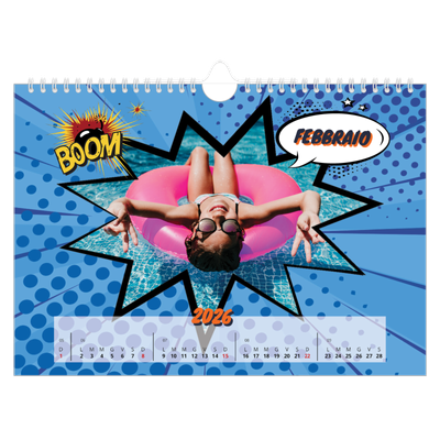 Calendario fotografico A4 — Fumetti [Febbraio]