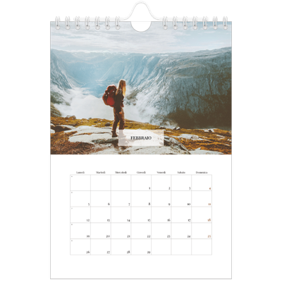 Calendario fotografico A5 — Calendario classico [Febbraio]