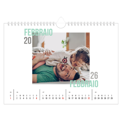 Calendario fotografico A4 — Tipo di coppia [Febbraio]