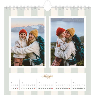 Calendari quadrati — Scrittura e strisce [copertina]