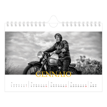 Calendario Fotografico A5 Orizzontale — Stile tradizionale