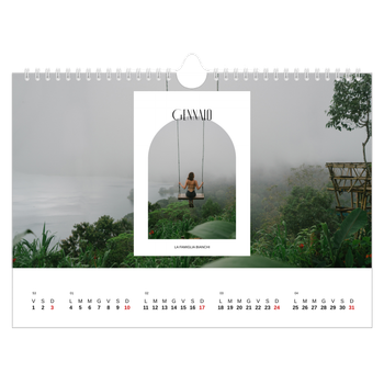 Calendario Fotografico A4 Orizzontale — L'arco aperto