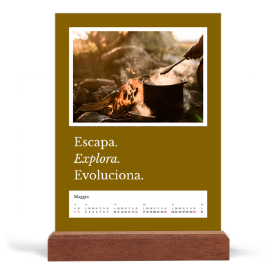 Calendario con supporto in legno verticale  — Terra editoriale [copertina]