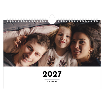 Calendario fotografico A4 — Riflettore lettera [copertina]