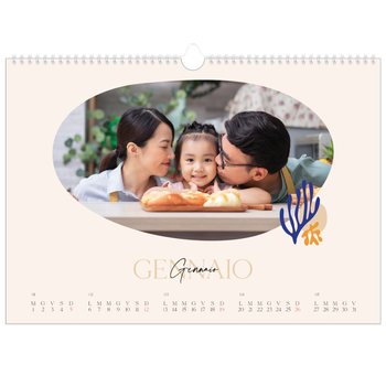 Calendario Fotografico A3 Orizzontale — Corallo