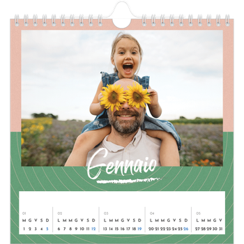 Calendario Fotografico Quadrato — Colore e motivo