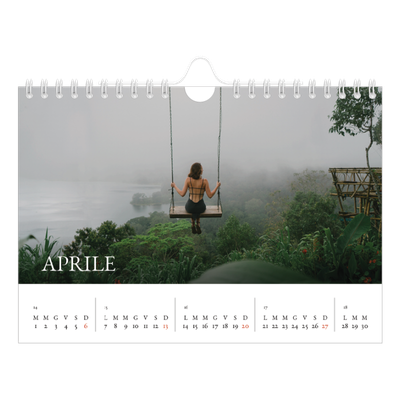 Calendario fotografico A5 — Graziato semplice [Aprile]