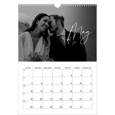 Calendario A3 verticale — Scrittura elegante [copertina]