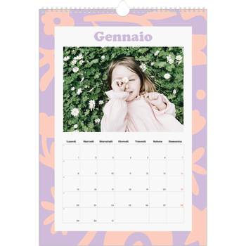 Calendario personalizzato A4 — Giocando con i motivi