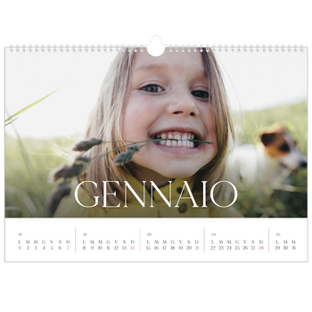 Calendario Fotografico A3 Orizzontale — Dodici grandi mesi