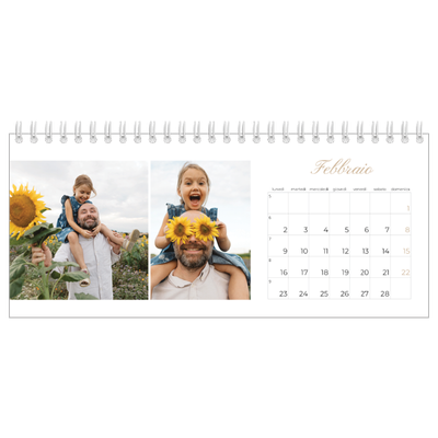 Calendari da tavolo — Scatole con strisce fotografiche [Febbraio]