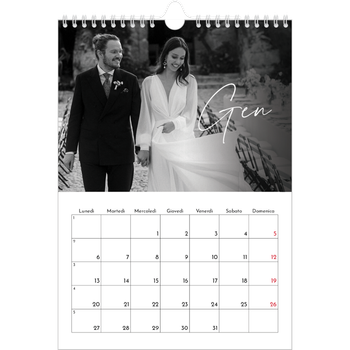 Calendario personalizzato A4 — Scrittura elegante