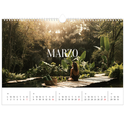 Calendario A3 orizzontale  — Fuga infinita [Marzo]