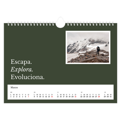 Calendario fotografico A4 — Terra editoriale [Marzo]