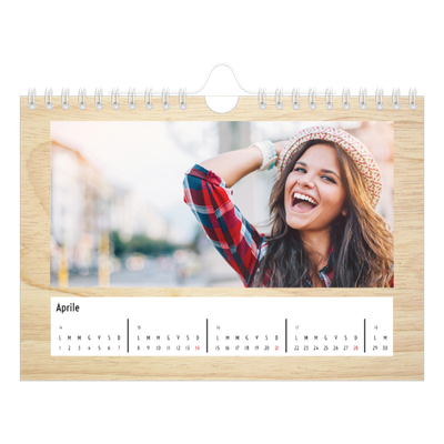 Calendario fotografico A5 — Legno [Aprile]