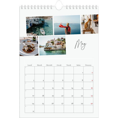 Calendario personalizzato A4 — Soggiorno in città [Maggio]