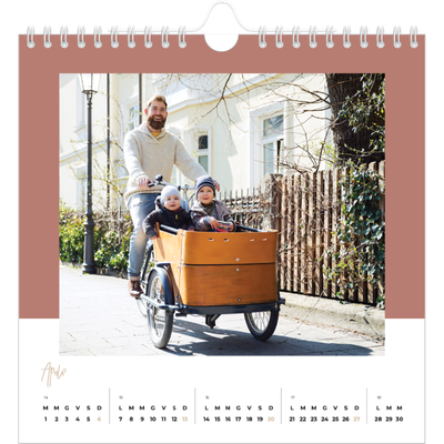 Calendari quadrati — Cornici terrose [Aprile]