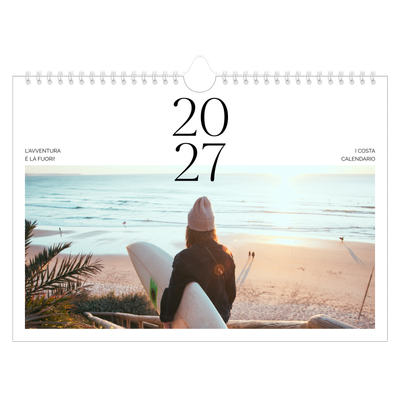 Calendario fotografico A4 — Tramonti e surf [copertina]