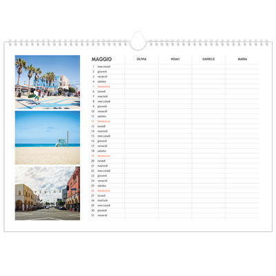 Calendario fotografico A3 — Calendario semplice - Famiglia di 4 [copertina]